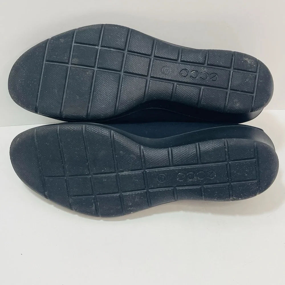 ECCO Felicia Wedge Shoes EU40 Sz 9-9.5 Black Stretch Slip On Comfort Casual Chic
